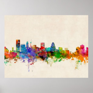 Baltimore Maryland Skyline Cityscape Poster