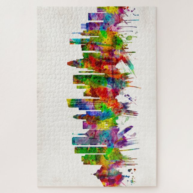 Baltimore Maryland Skyline Puzzle (Vertikal)