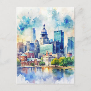 Baltimore, Maryland, USA Aquarellmalerei Postkarte