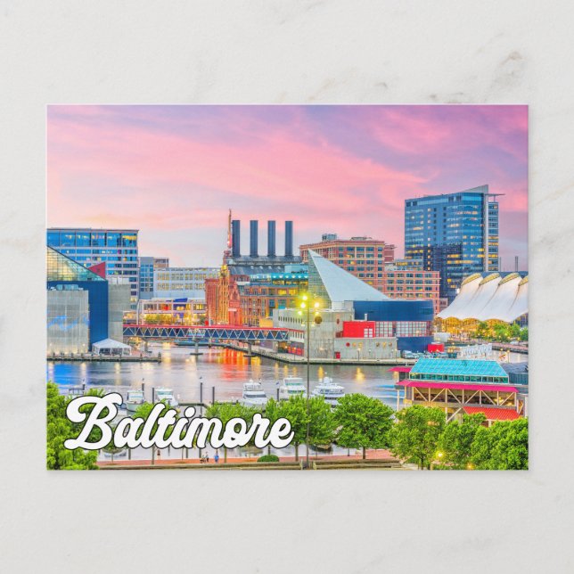 Baltimore, Maryland, USA Postkarte (Vorderseite)