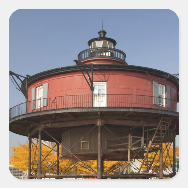 BALTIMORE, MARYLAND. USA. Seven-Foot Knoll Quadratischer Aufkleber (Vorderseite)