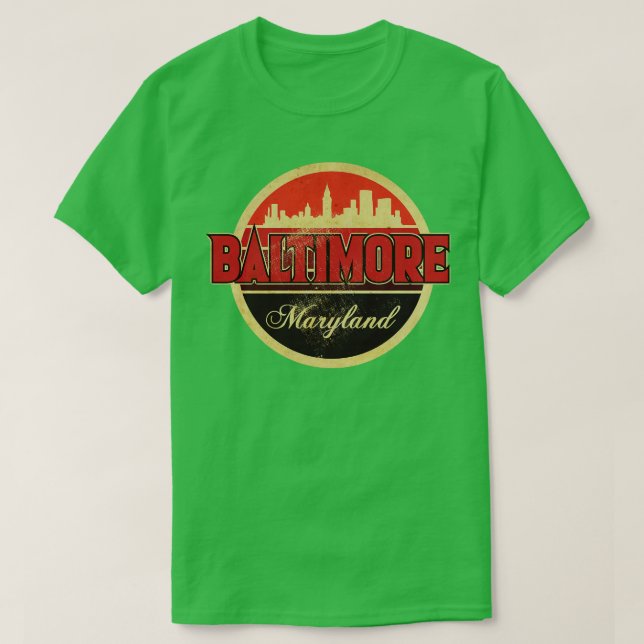 Baltimore Maryland Vintag T-Shirt (Design vorne)