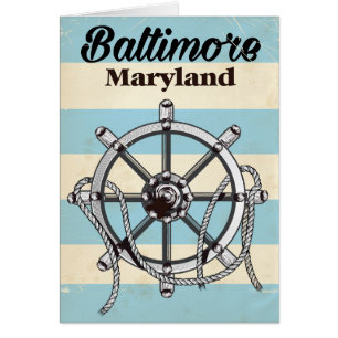 Baltimore Maryland Vintage nautische Reise-Poster