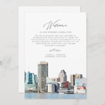 BALTIMORE MARYLAND Welcome Letter Timeline Card