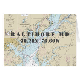 Baltimore MD Chesapeake Nautic Navigation Chart