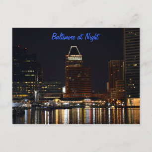 Baltimore - Nacht Postkarte