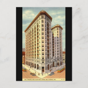 Baltimore & Ohio Building, Baltimore MD Vintage Postkarte