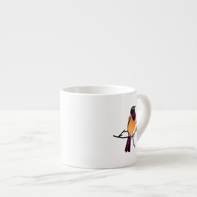 Baltimore Oriole auf Zweig Espressotasse (Vorderseite Rechts)