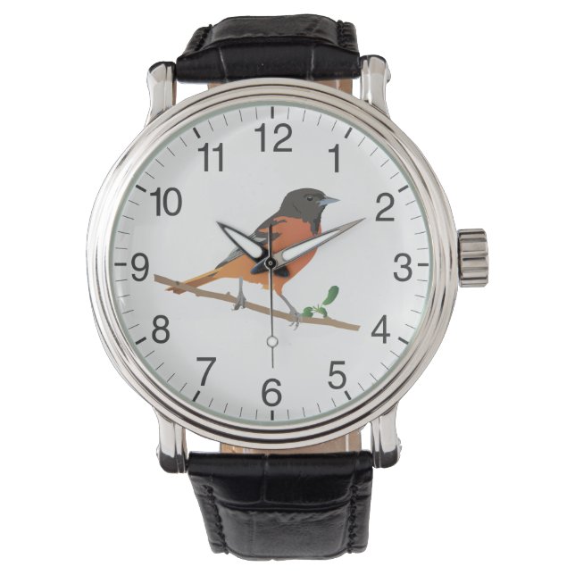 Baltimore Oriole Bird Armbanduhr (Vorderseite)