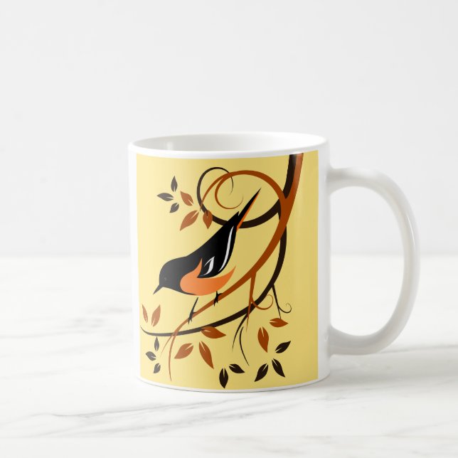 Baltimore Oriole Stilvolles Vogeldesign Tasse (Rechts)