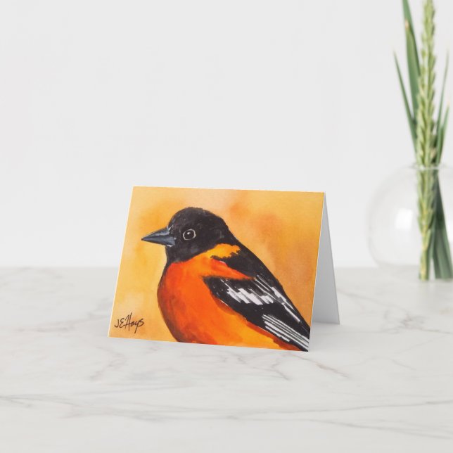 Baltimore Oriole-Vogel-Anmerkungs-Karte Karte (Vorderseite)
