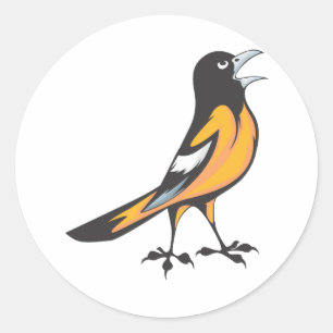 Baltimore Oriole-Vogel Runder Aufkleber