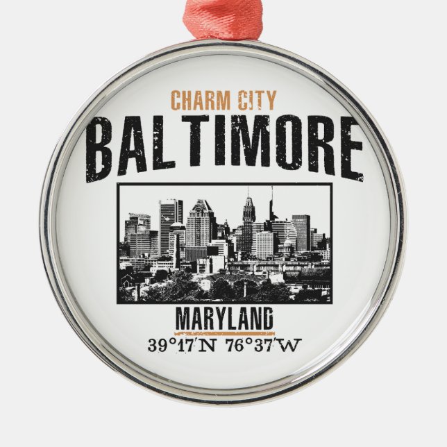 Baltimore Ornament Aus Metall (Vorne)