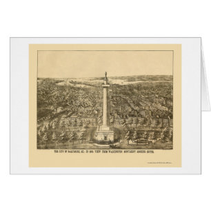 Baltimore, panoramische Karte MD - 1880