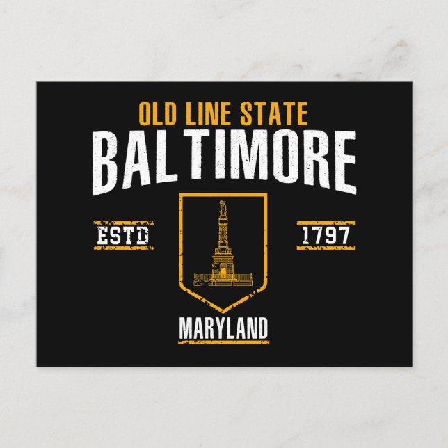 Baltimore Postkarte (Vorderseite)