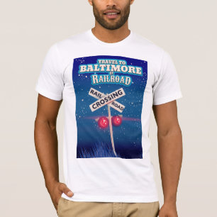 Baltimore Railroad Kreuzung Reiseplakat. T-Shirt