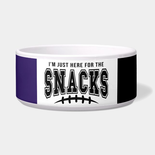 Baltimore Ravens Fußball hier für Snacks Haustier Napf (Vorderseite)