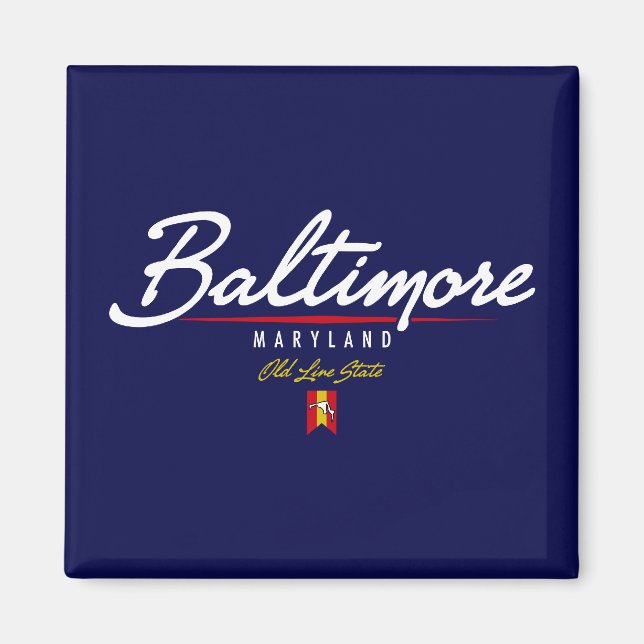 Baltimore Script Magnet (Vorne)