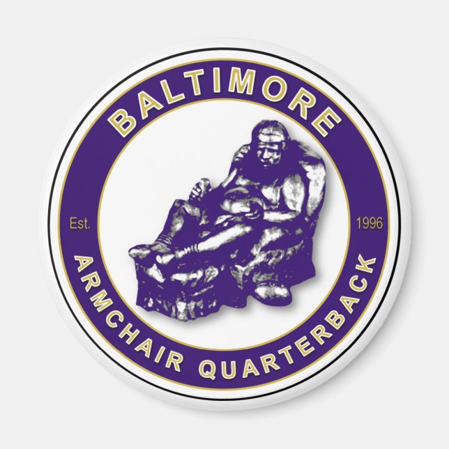 Baltimore Sessel Quarterback Football Magnet (Vorne)