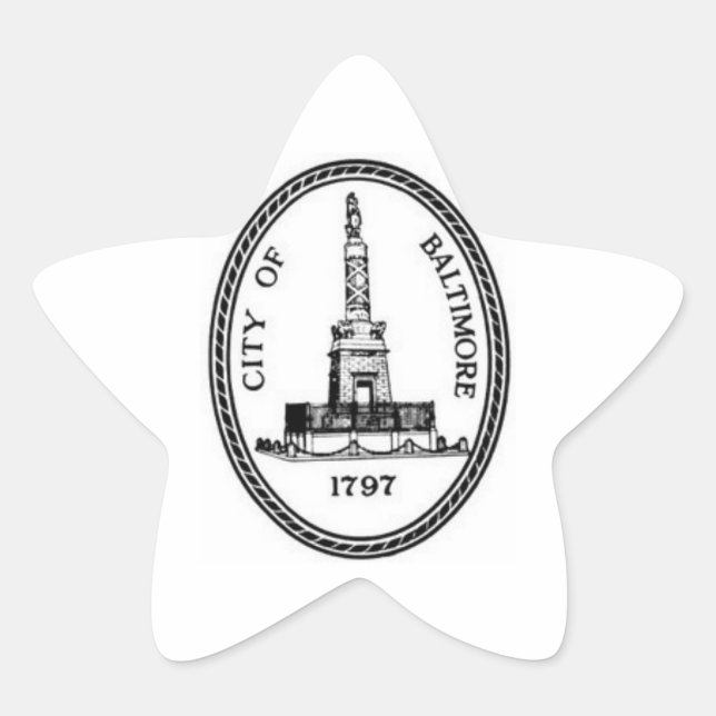 Baltimore Siegel Stern-Aufkleber (Vorderseite)