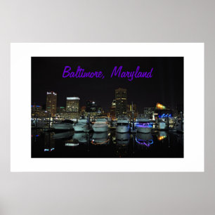 Baltimore Skyline Foto Poster
