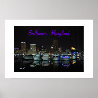 Baltimore Skyline Foto Poster