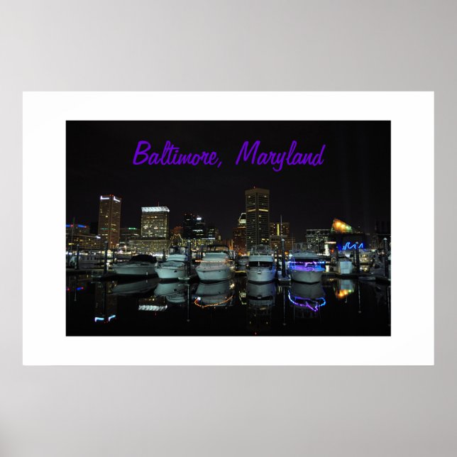 Baltimore Skyline Foto Poster (Vorne)