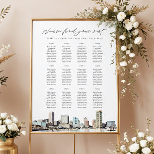BALTIMORE Skyline Hochzeitstabelle Poster
