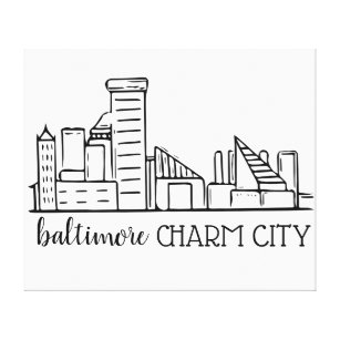 Baltimore Skyline Leinwanddruck