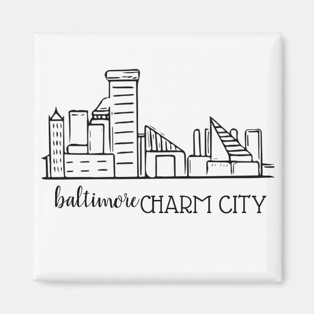 Baltimore Skyline Magnet (Vorne)