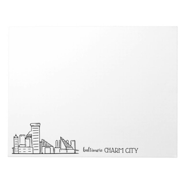 Baltimore Skyline Notizblock (Vorderseite)