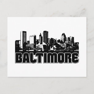 Baltimore Skyline Postkarte