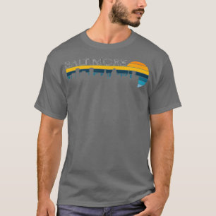Baltimore Skyline Vintag Retro Sunset Baltimore T-Shirt
