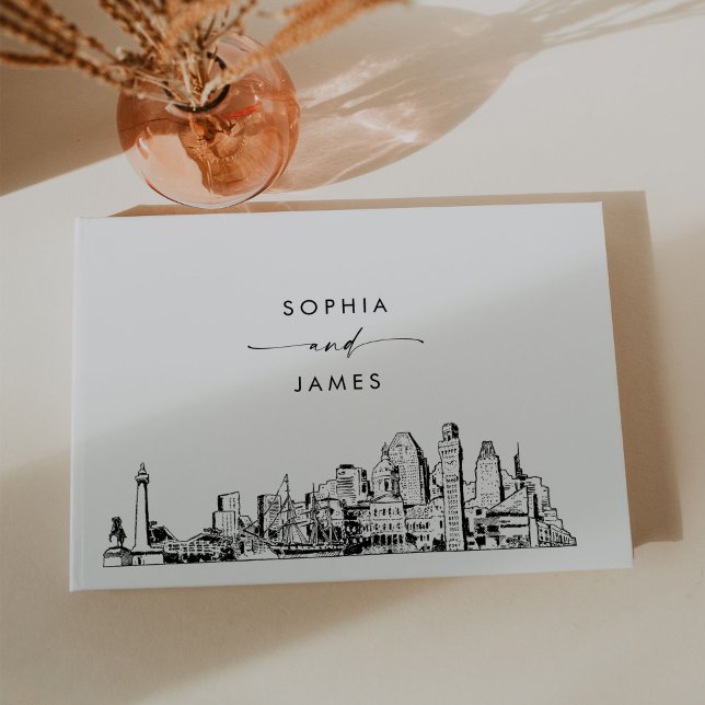 Baltimore Skyline Wedding Guest Book Gästebuch (Von Creator hochgeladen)
