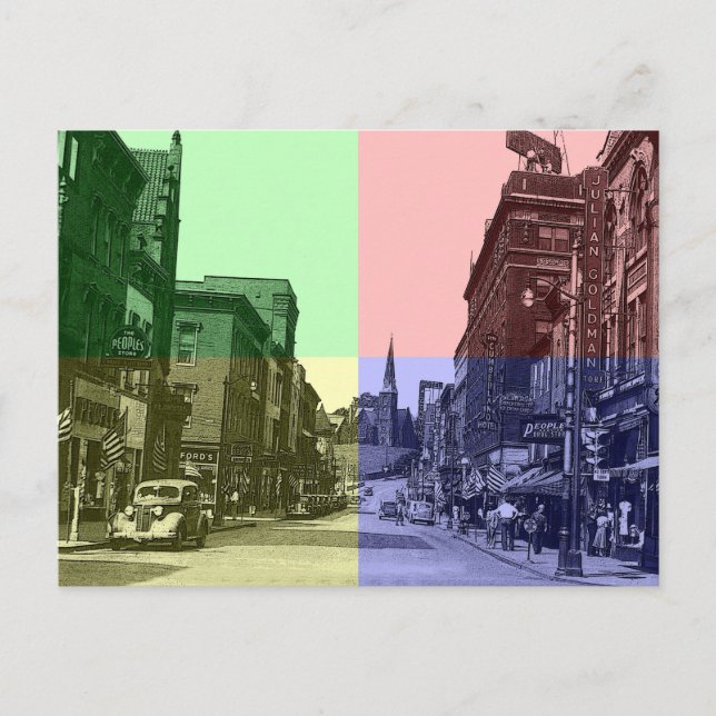 Baltimore St., Cumberland, MD Postkarte (Vorderseite)