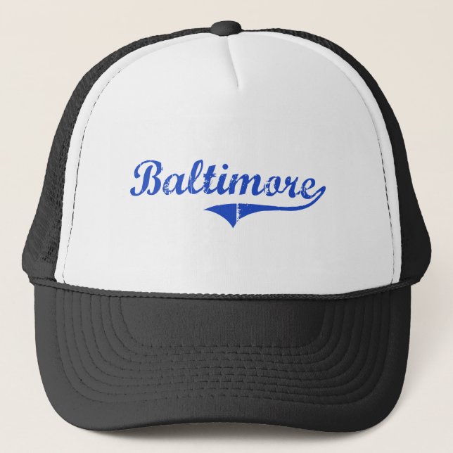 Baltimore-Stadt-Klassiker Truckerkappe (Vorderseite)