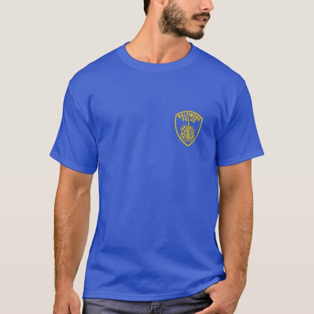 Baltimore-Stadt-Polizei-Abzeichen-Shirt T-Shirt (Vorderseite)