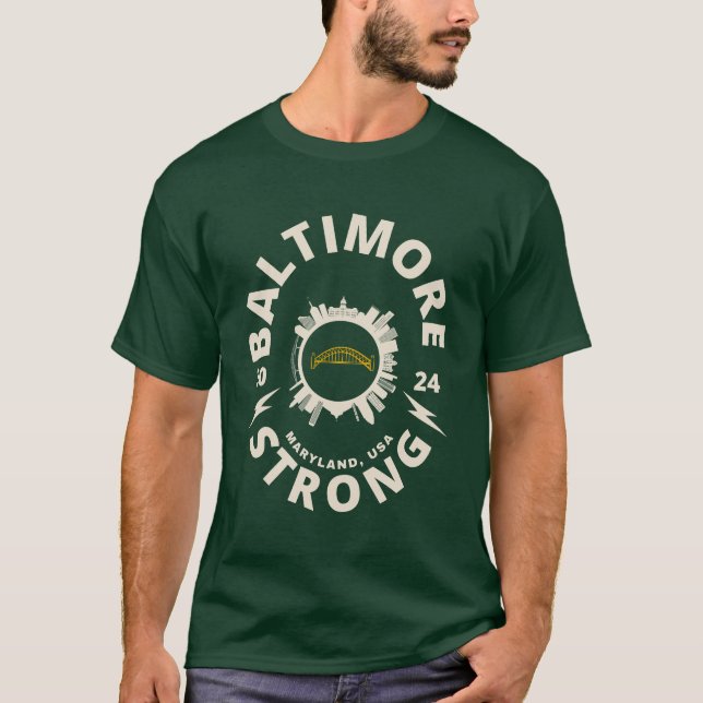 Baltimore Strong Baltimore Bridge Collapse T-Shirt (Vorderseite)