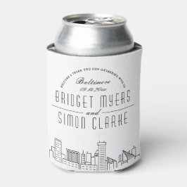 Baltimore Stylized Skyline | Wedding Can Cooler Dosenkühler