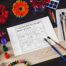 Baltimore Summer Coloring Postcard mit Umschlag