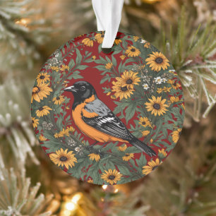 Baltimore-Trillvogel und Schwarzäugige Susanne-Blu Ornament