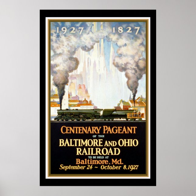 Baltimore und Ohio Bahn Centenary Pageant Poster (Vorne)