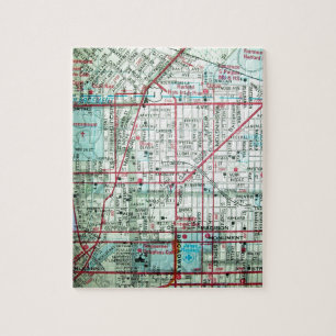BALTIMORE Vintage Karte Puzzle
