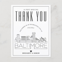 Baltimore Wedding | Danke, dass du gekommen bist! Postkarte
