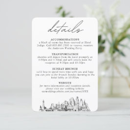 Baltimore Wedding Kleine vertikale Details Begleitkarte