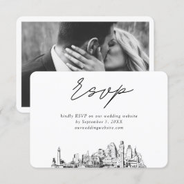 Baltimore Wedding Minimalistisch Sketch UAWG Begleitkarte