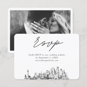 Baltimore Wedding Minimalistisch Sketch UAWG Begleitkarte