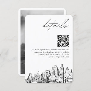 Baltimore Wedding Modern Details QR Code Klein Begleitkarte