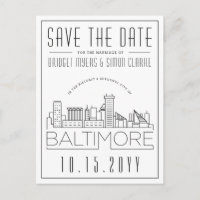 Baltimore Wedding | Stilisierte Skyline Save the D
