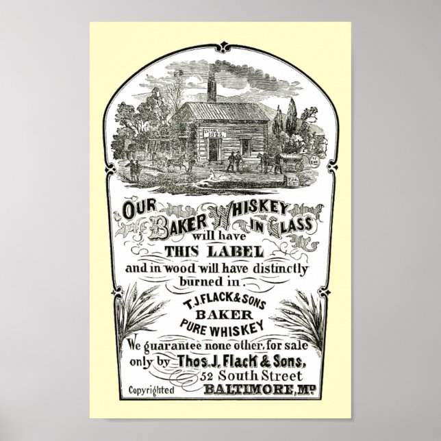 Baltimore Whiskey Vintag 1867 Poster (Vorne)